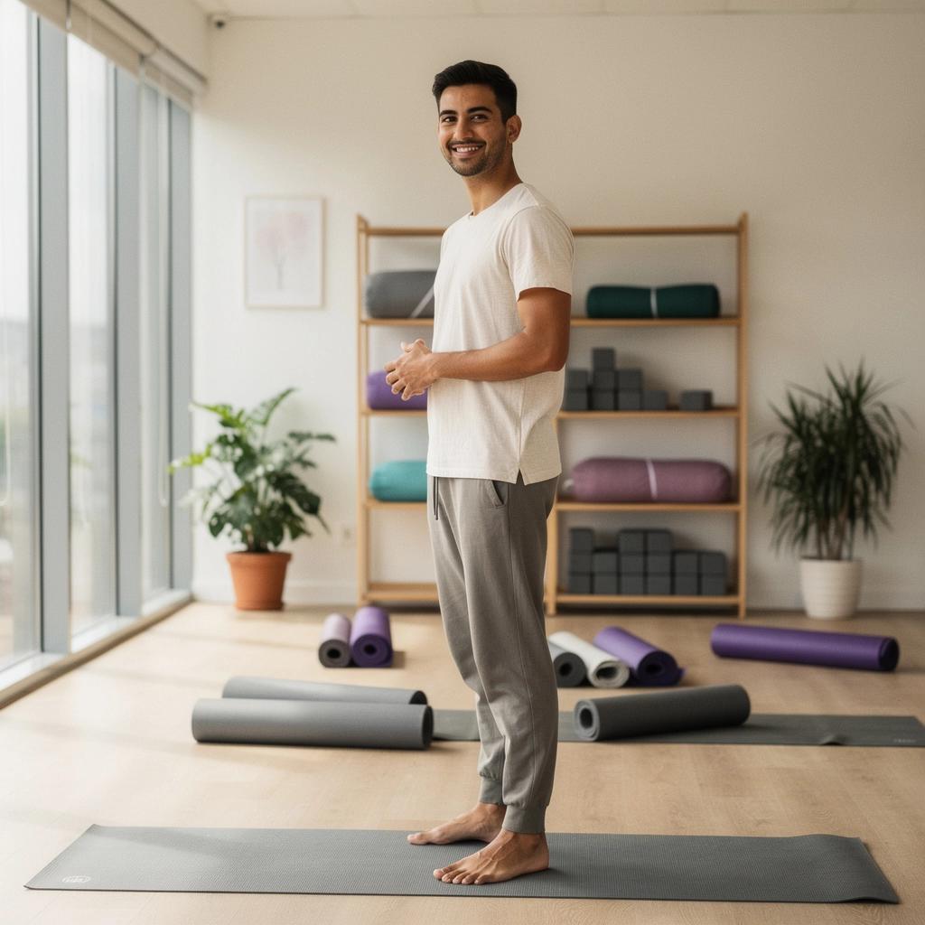 Una pareja disfrutando de un momento de conexión mientras practican yoga juntos.